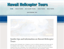 Tablet Screenshot of hawaiihelicoptertours.com